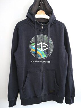 Ocean & Earth Full Zip Surf Hoodie, Australian Brand (Navy, L)